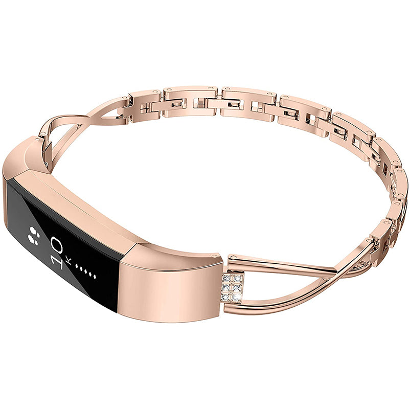 Ladies rose gold fitbit online