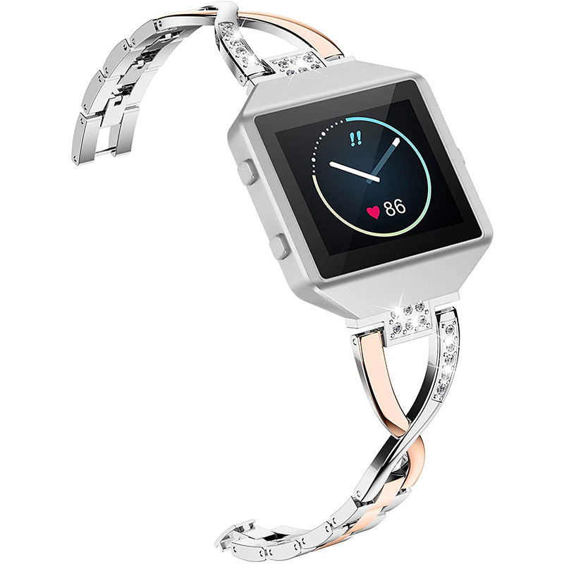 Wearlizer Replacement Metal Bands Compatible with Fitbit Blaze Band fo