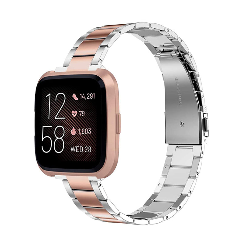 Wearlizer Stainless Steel Fitbit Versa Versa 2 Versa Lite Versa SE Ba